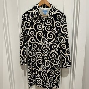 J. McLaughlin Casual black & white blazer minimalist monochrome size 4